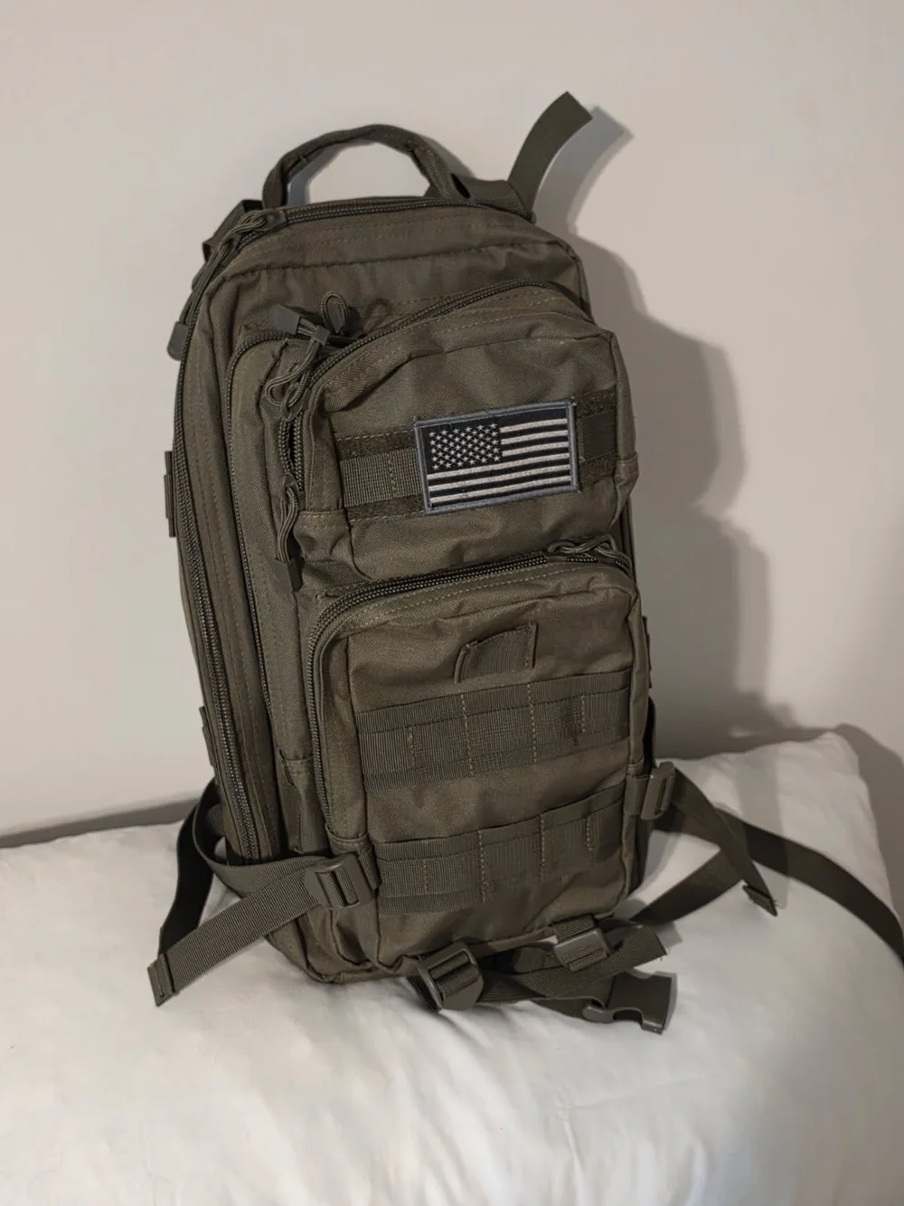 Tactical Olive Green Sling Pack - Men's Military Backpack